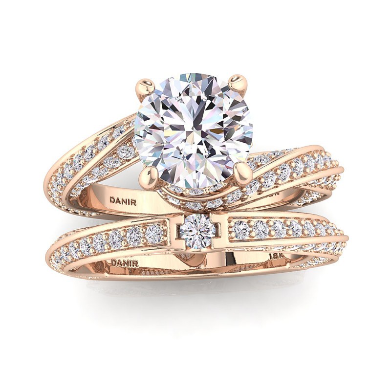 18K ROSE Gold <br> 18K Rose Gold Delor Diamond Eternity Ring