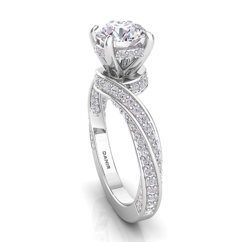 Delor Diamond Engagement Ring White Gold 