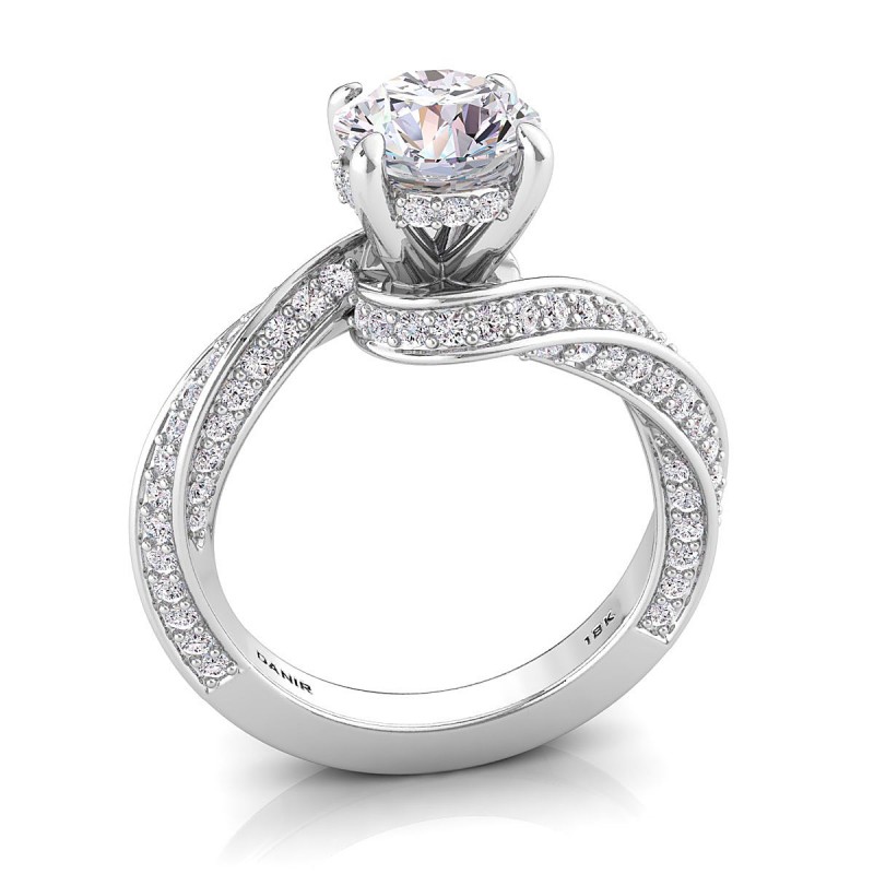 18K White Gold <br> Delor Diamond Engagement Ring White Gold 