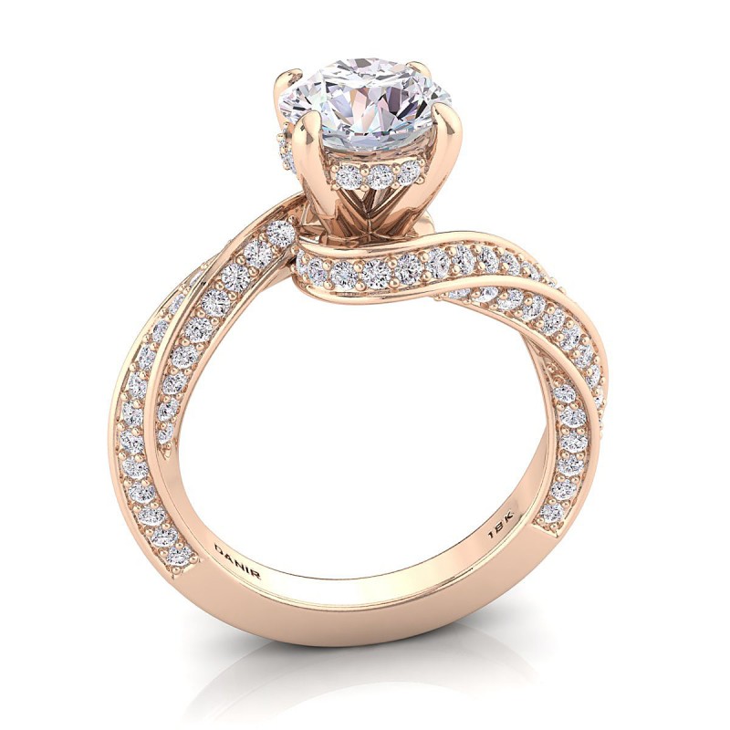 Delor Diamond Engagement Ring Rose Gold 