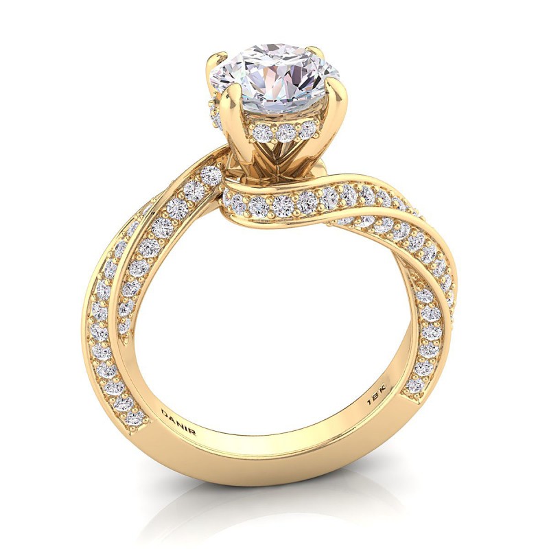 18K Yellow Gold <br> Delor Diamond Engagement Ring Yellow Gold 