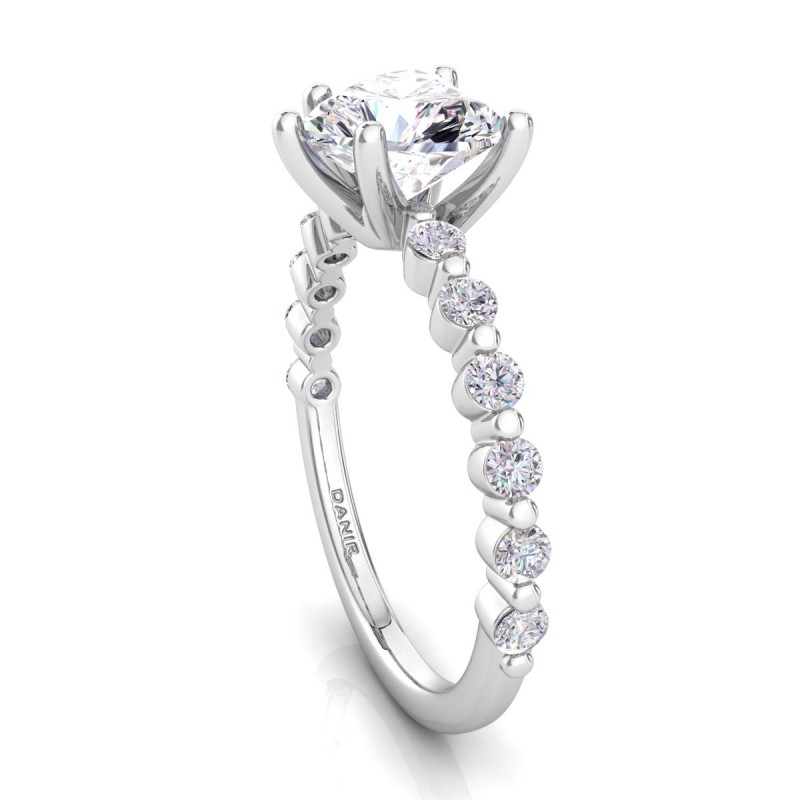 18K White Gold <br> Diana Diamond Engagement Ring Heart White Gold