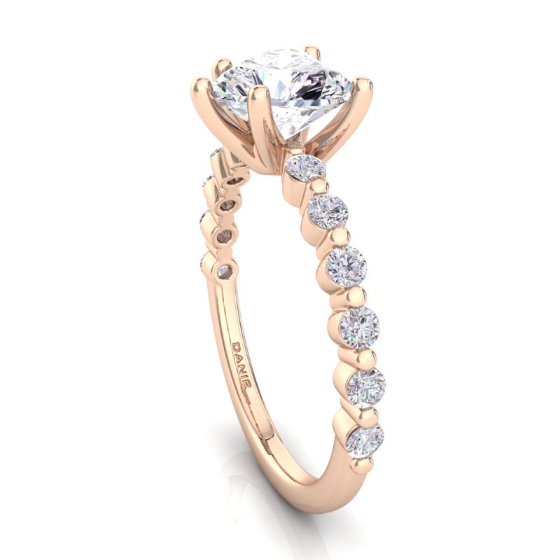 18K ROSE Gold <br> Diana Diamond Engagement Ring Heart Rose Gold