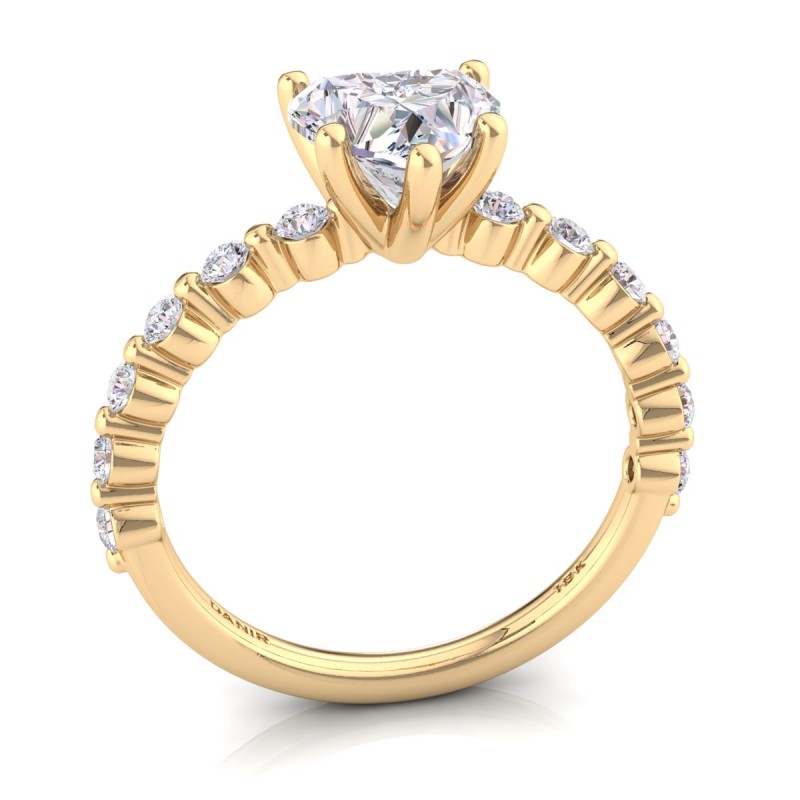 Diana Diamond Engagement Ring Heart Yellow Gold