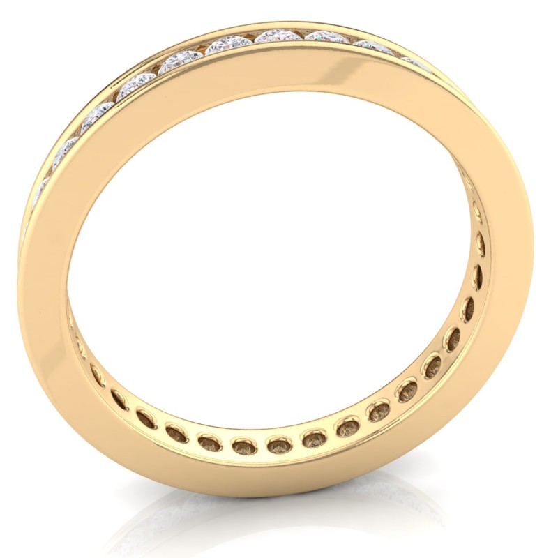 18K Yellow Gold Elina Channel Eternity Ring