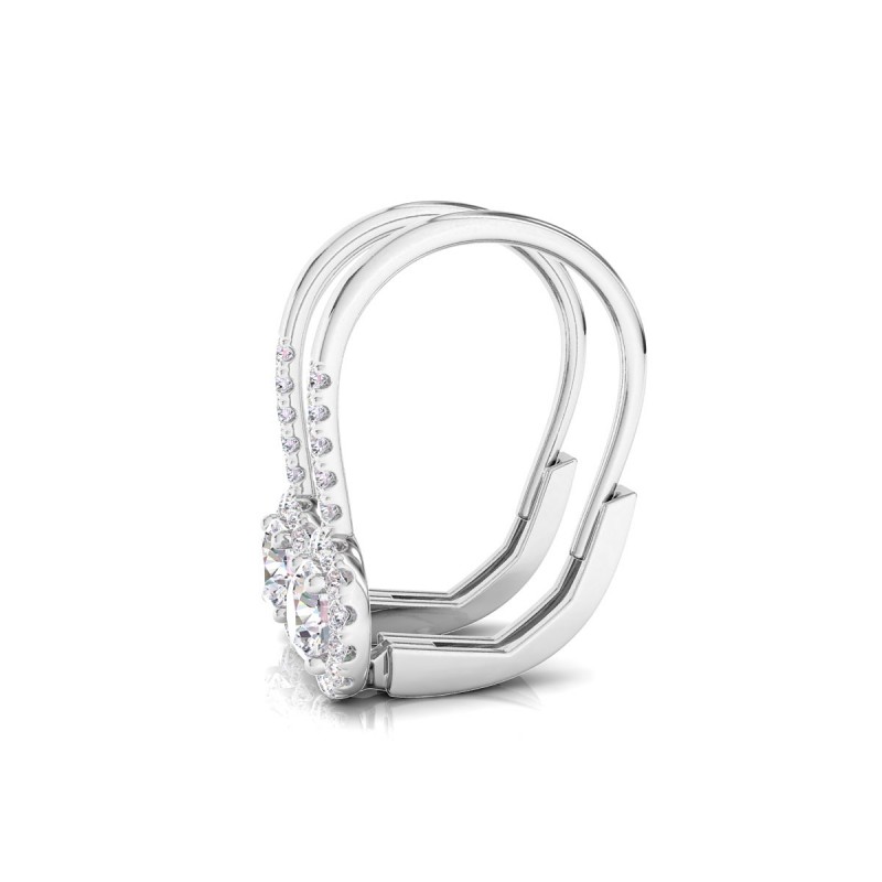 18K White Gold Emilia Drop Diamond Earrings