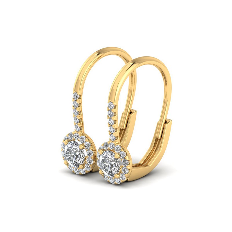 18K Yellow Gold Emilia Drop Diamond Earrings