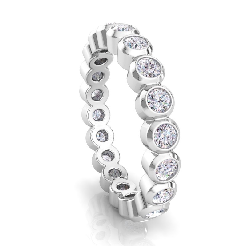Platinum Emma Bezel Eternity Ring