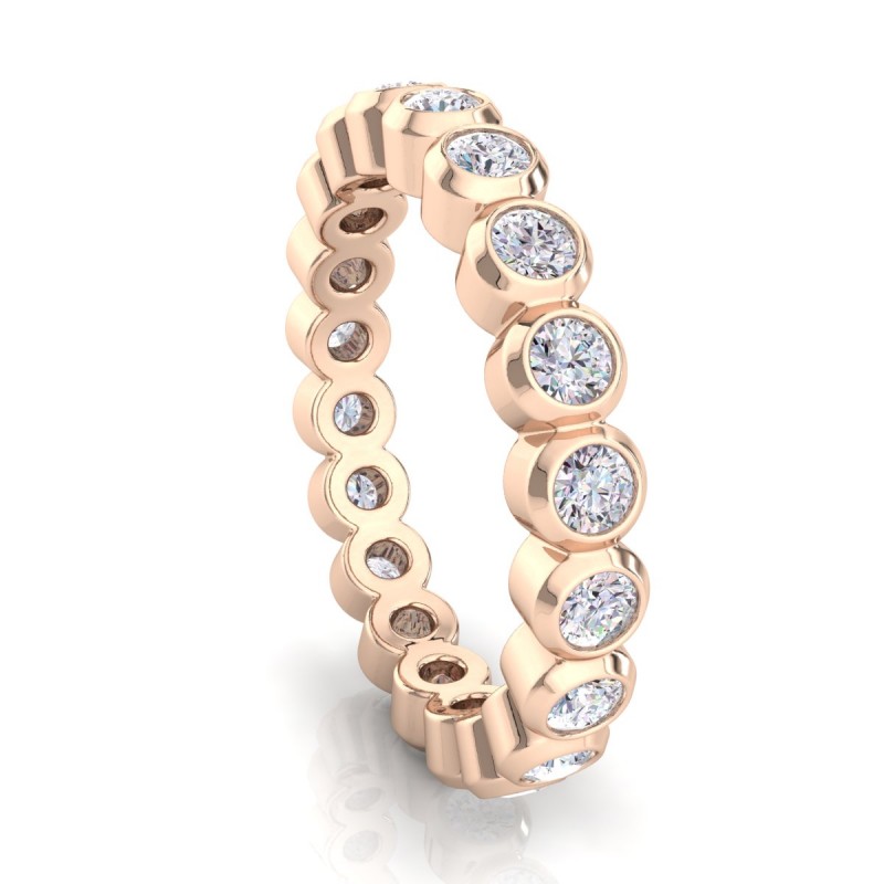 18K ROSE Gold <br> 18K Rose Gold Emma Bezel Eternity Ring