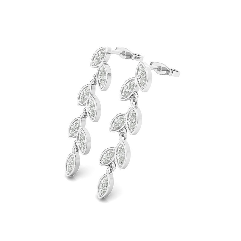 18K White Gold Fiona Diamond Earrings 