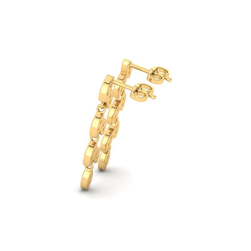 18K Yellow Gold Fiona Diamond Earrings 