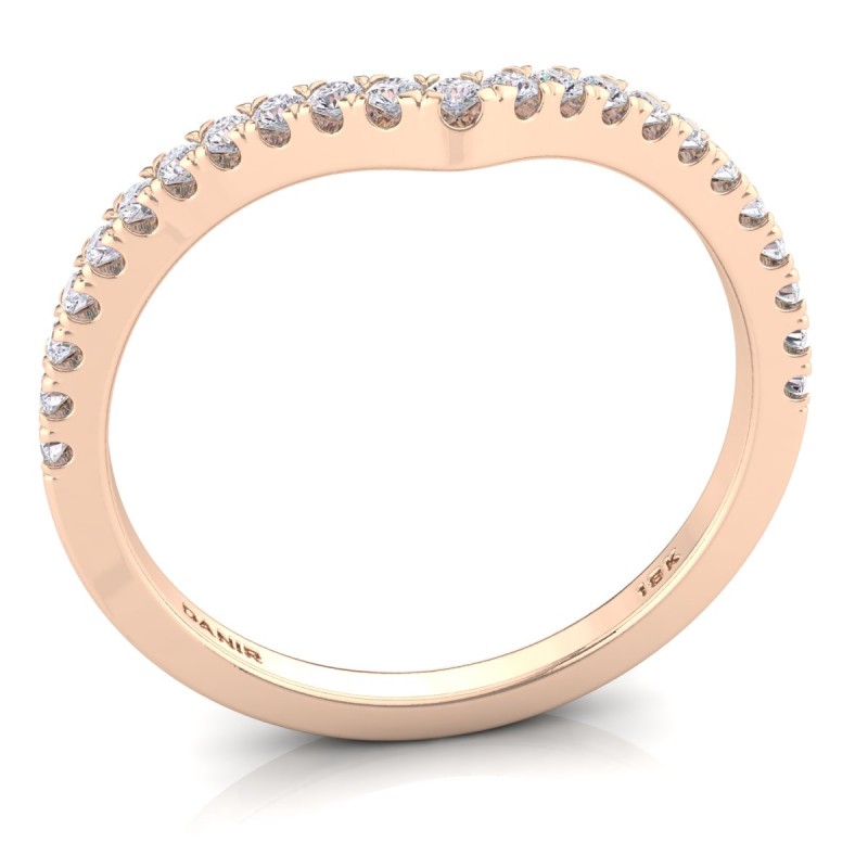 18K Rose Gold Flair Diamond Ring