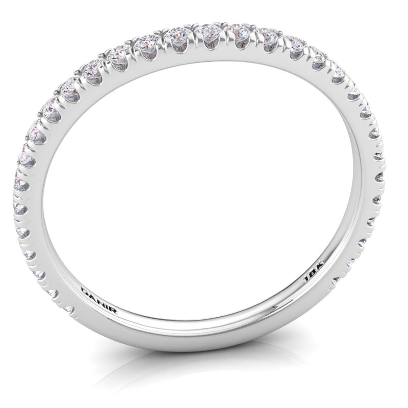 18K White Gold Florentina Contoured Diamond Ring
