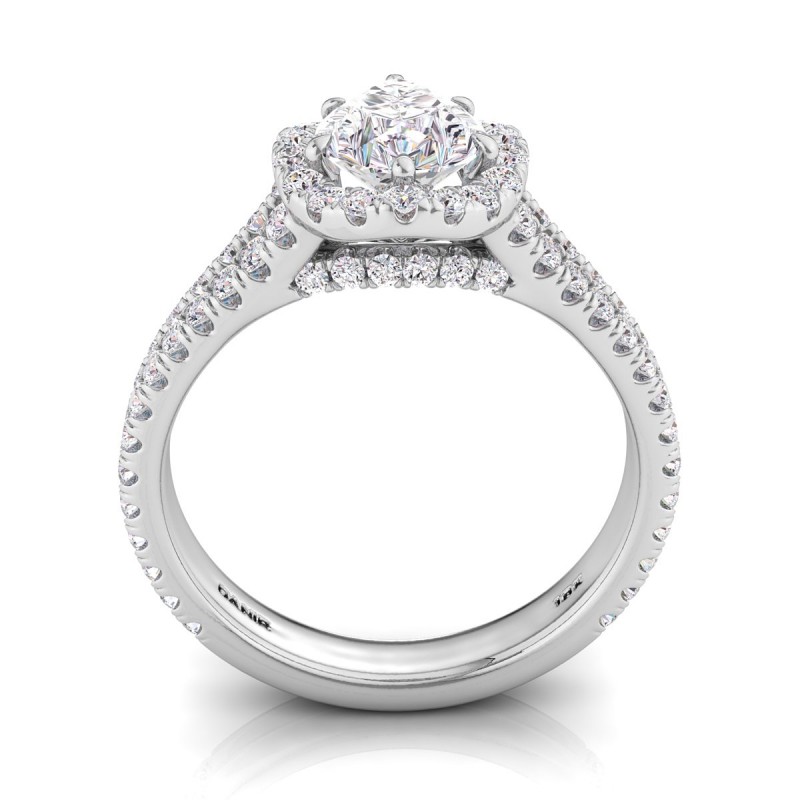 18K White Gold <br> Florentina Diamond Engagement Ring White Gold Pear