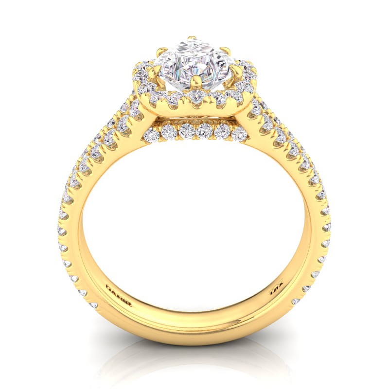 18K Yellow Gold <br> Florentina Diamond Engagement Ring Yellow Gold Pear