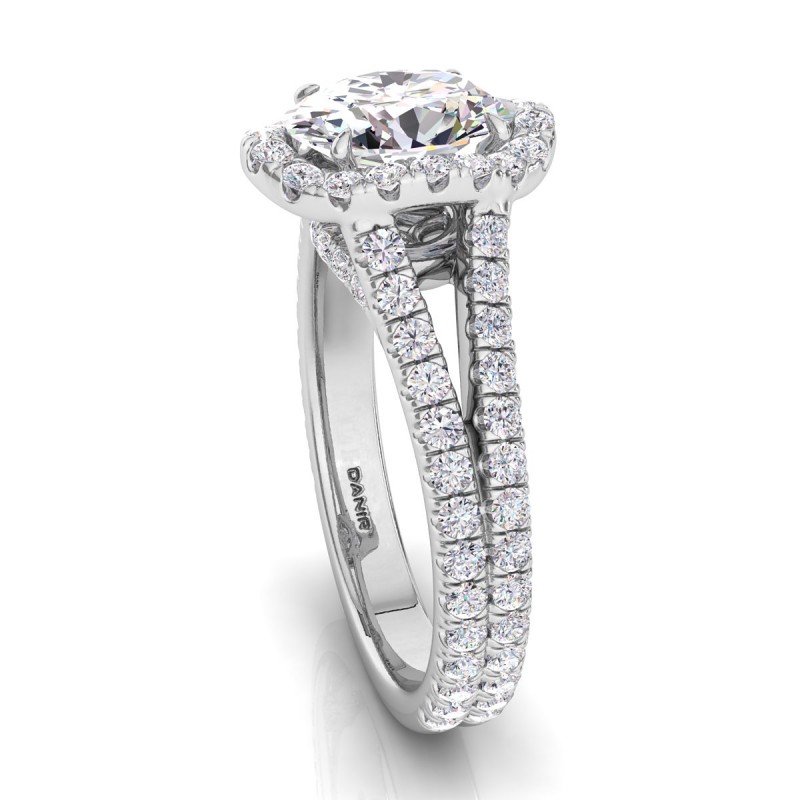 Florentina Diamond Engagement Ring White Gold Oval
