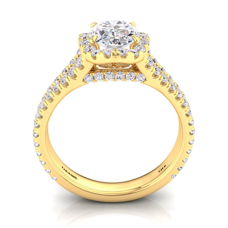 Florentina Diamond Engagement Ring Yellow Gold Oval