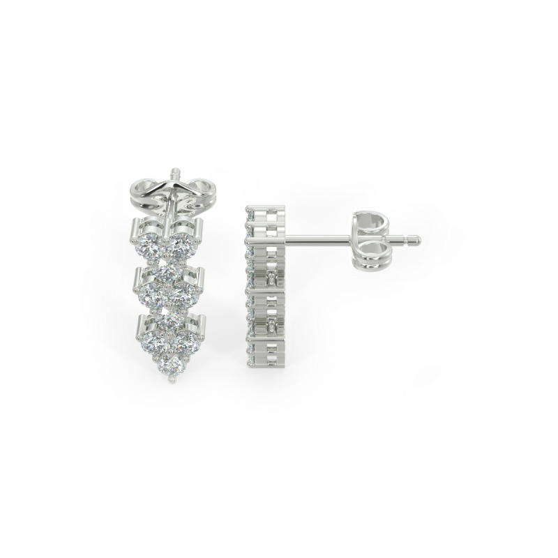 18K White Gold Forentina Diamond Earrings 