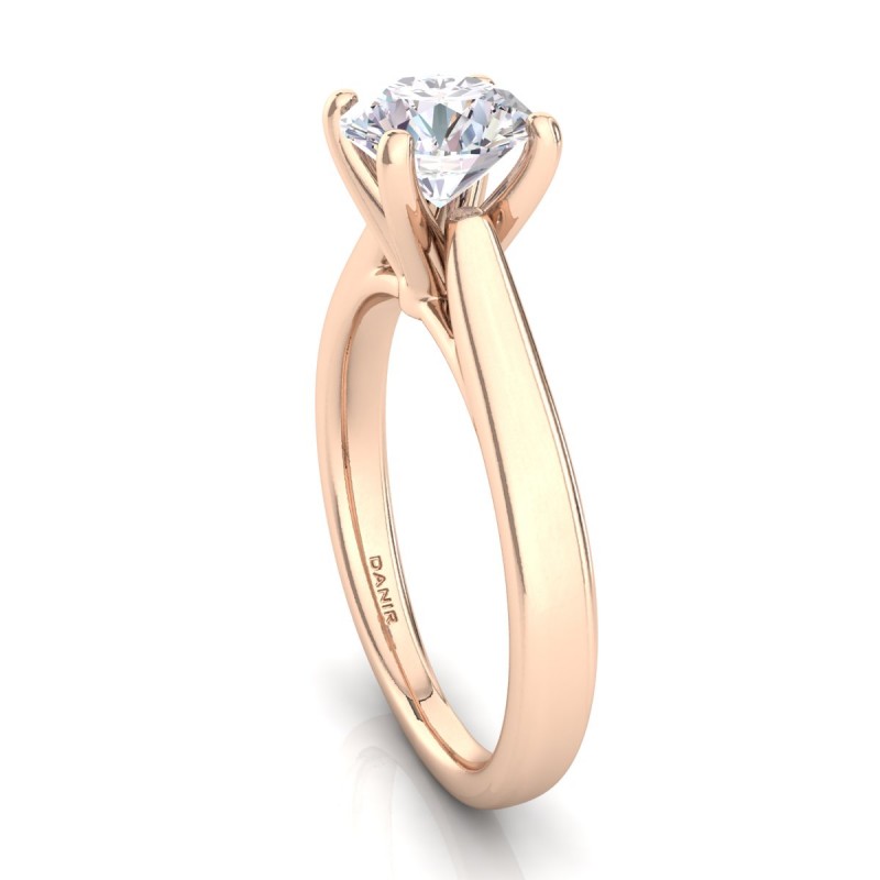 Gianna Diamond Engagement Ring Round Rose Gold 