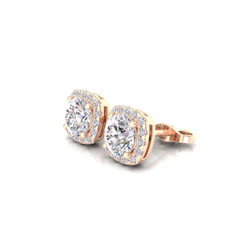 18K Rose Gold Guerlain Diamond Earrings