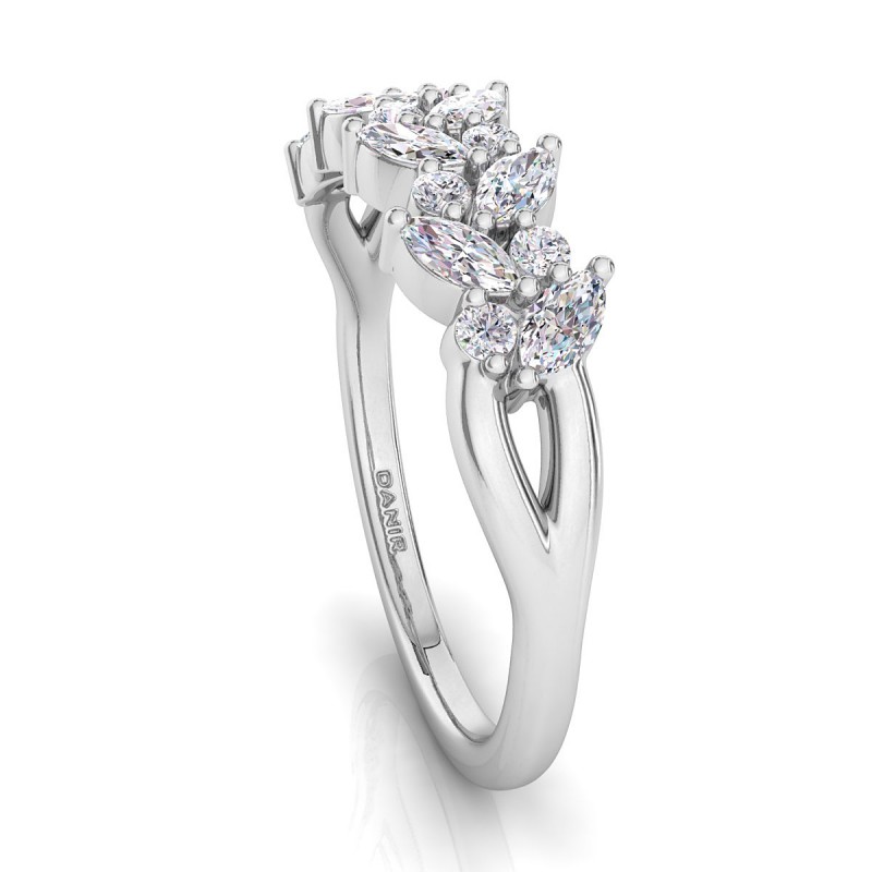 18K White Gold Jardin Diamond Ring