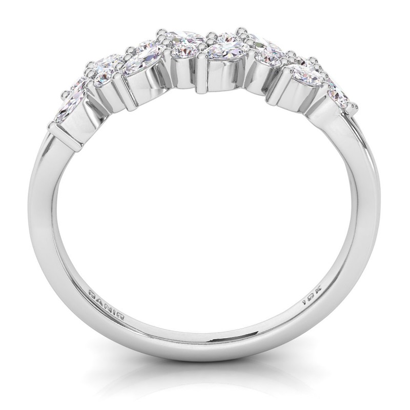 18K White Gold Jardin Diamond Ring