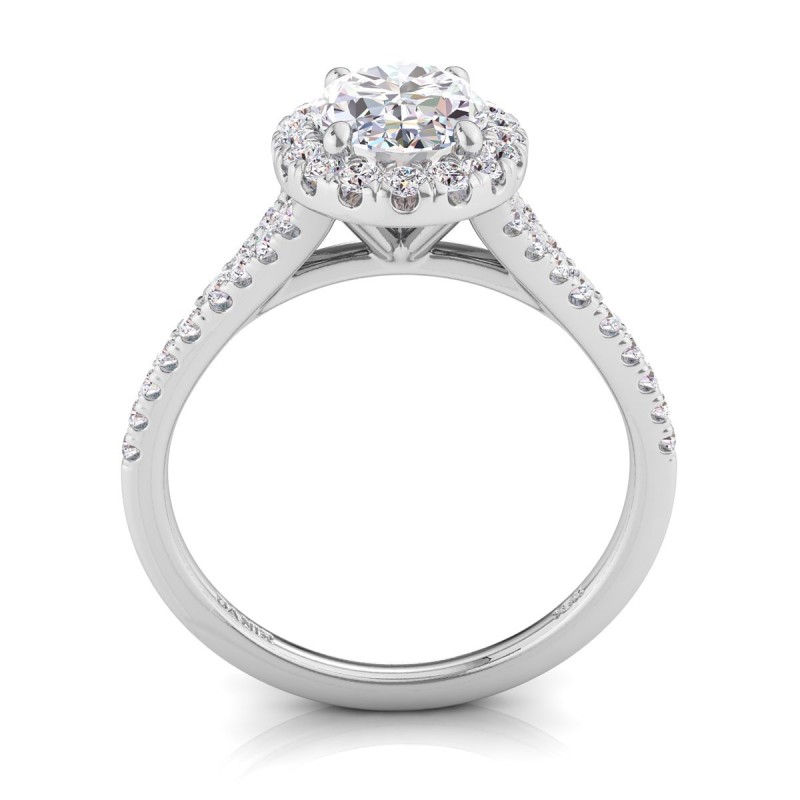 Platinum <br> Joy Diamond Engagement Ring Oval Platinum