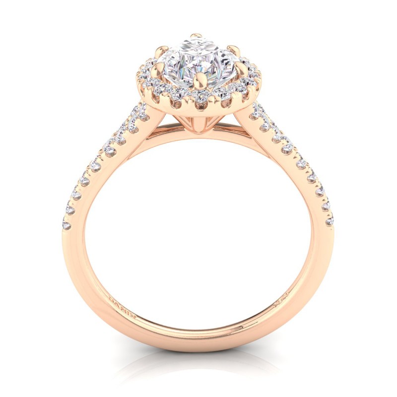Joy Diamond Engagement Ring Pear Rose Gold 