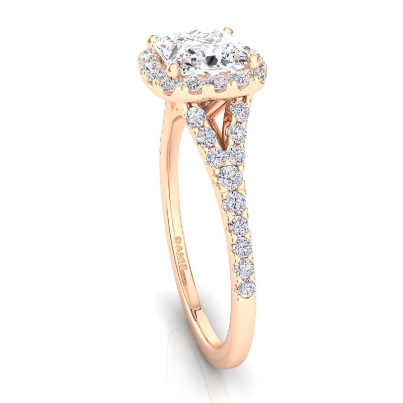 Joy Diamond Engagement Ring Princess Rose Gold