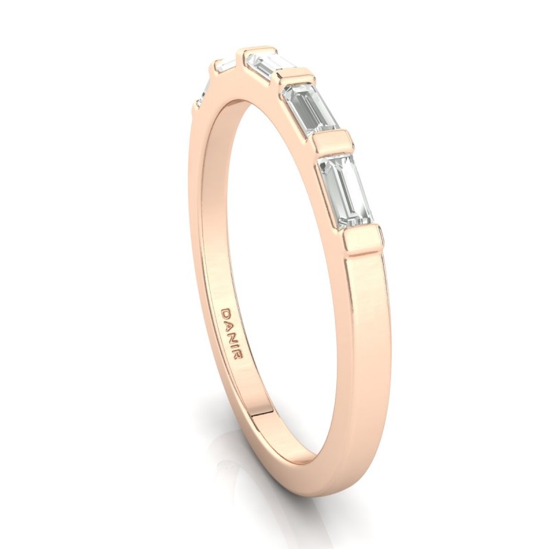 18K Rose Gold Lana Baguette Diamond Ring