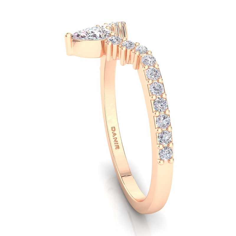18K Rose Gold Lena Diamond Ring