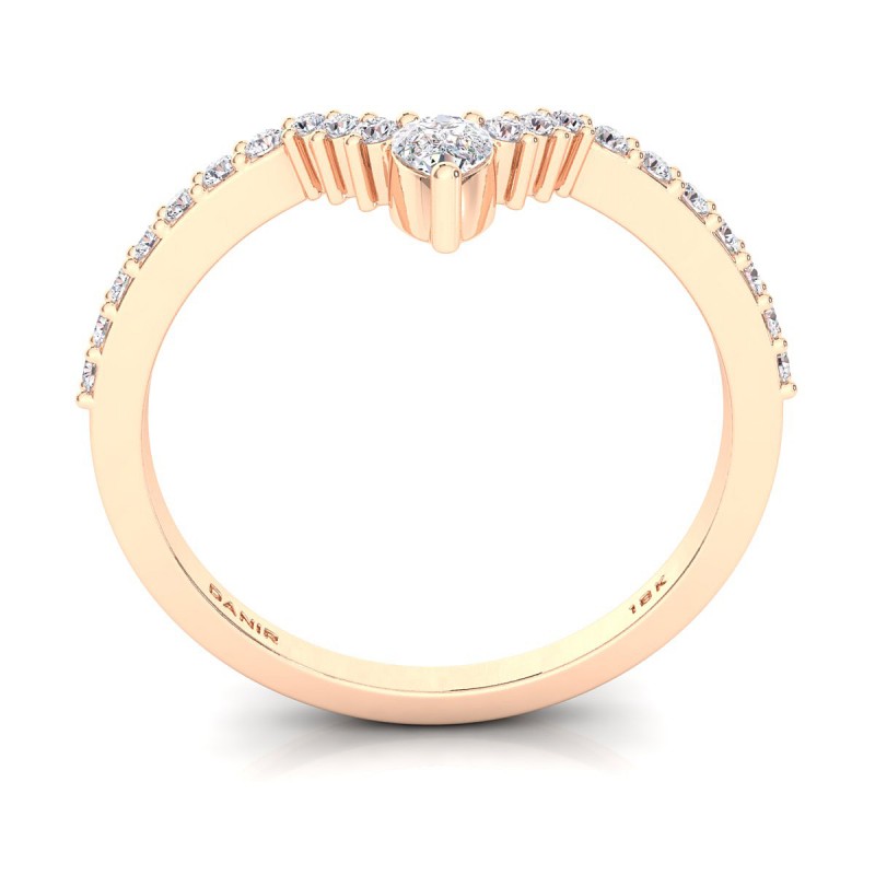 18K Rose Gold Lena Diamond Ring