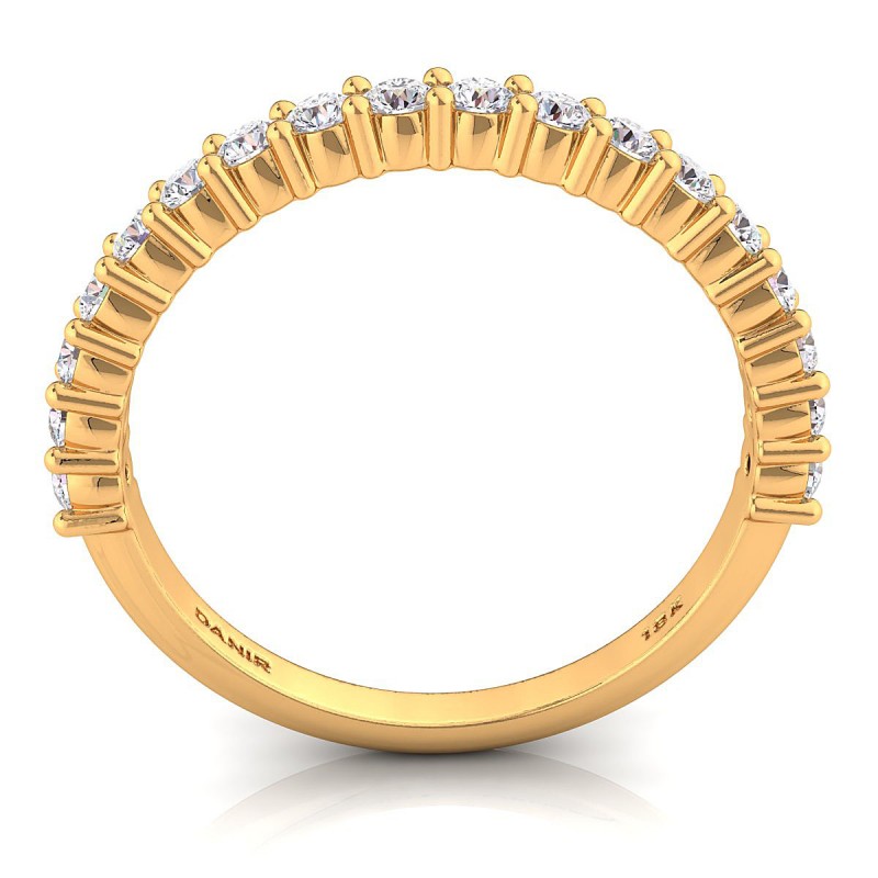 18K Yellow Gold Lola Shared Prong Diamond Ring