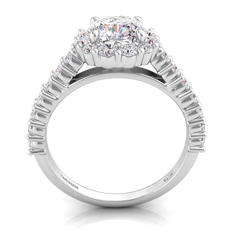 18K White Gold <br> Lola Diamond Engagement Ring Round White Gold 