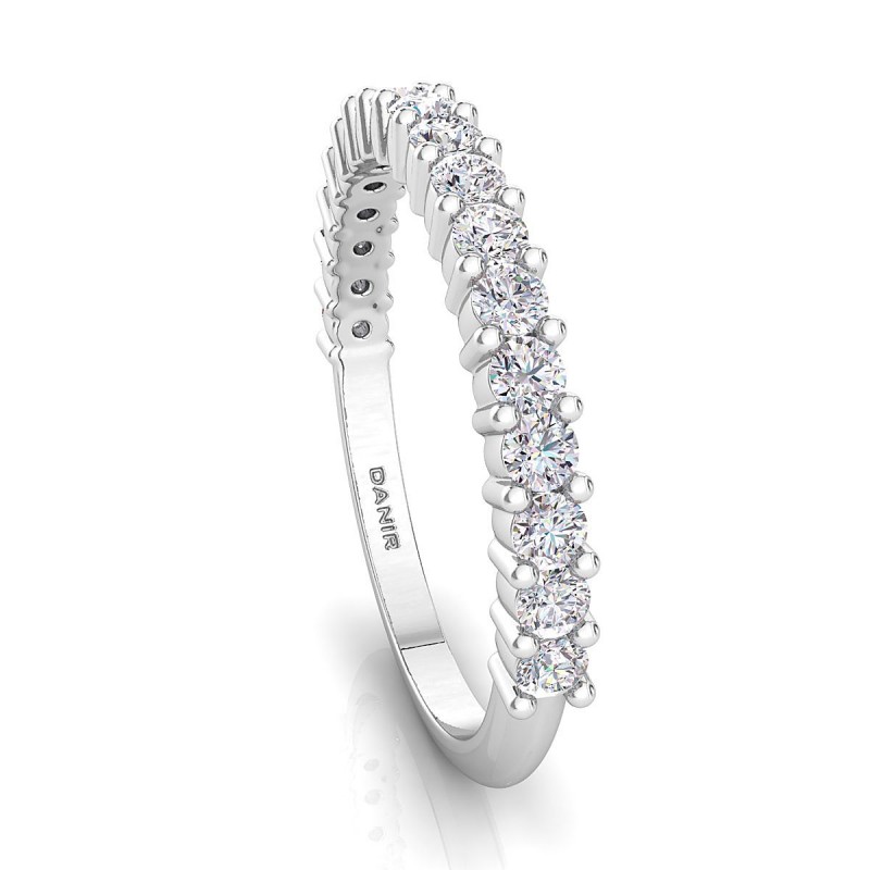 18K White Gold <br> 18K White Gold Lola Shared Prong Diamond Ring