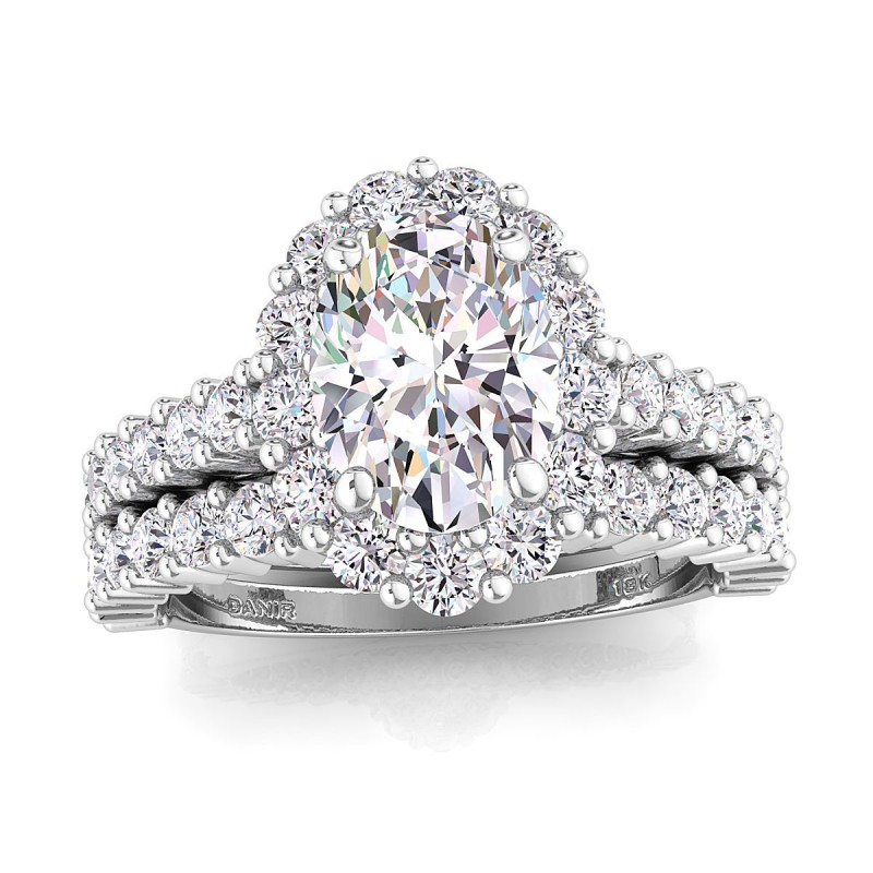 18K White Gold Lola Shared Prong Diamond Ring