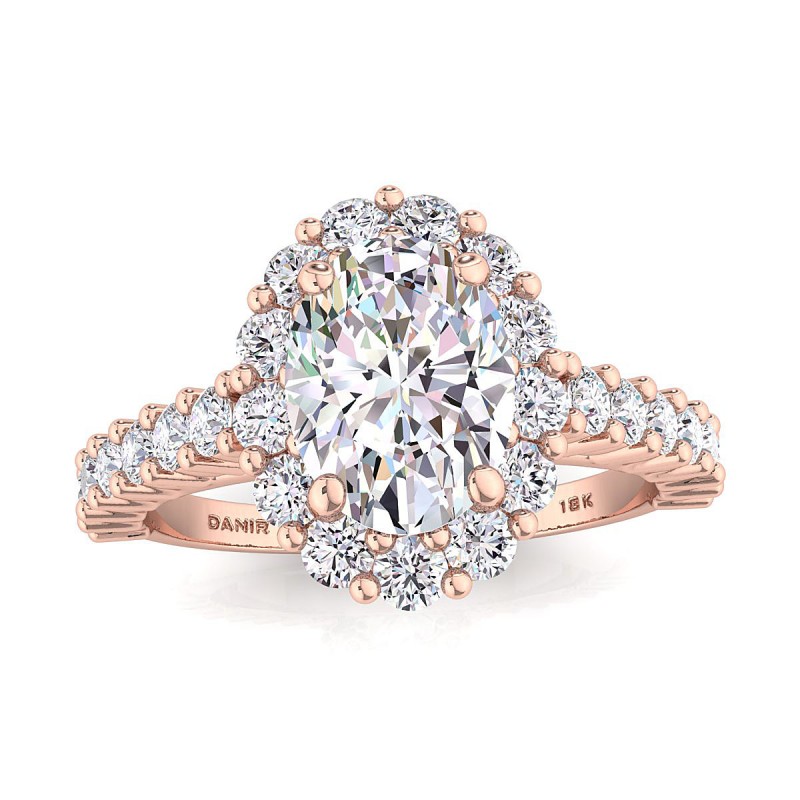 Lola Diamond Engagement Ring Oval Rose Gold  