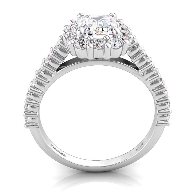 18K White Gold <br> Lola Diamond Engagement Ring Cushion White Gold 