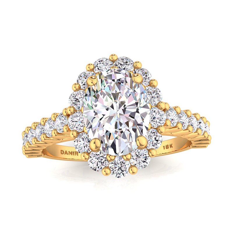Lola Diamond Engagement Ring Oval Yellow Gold 