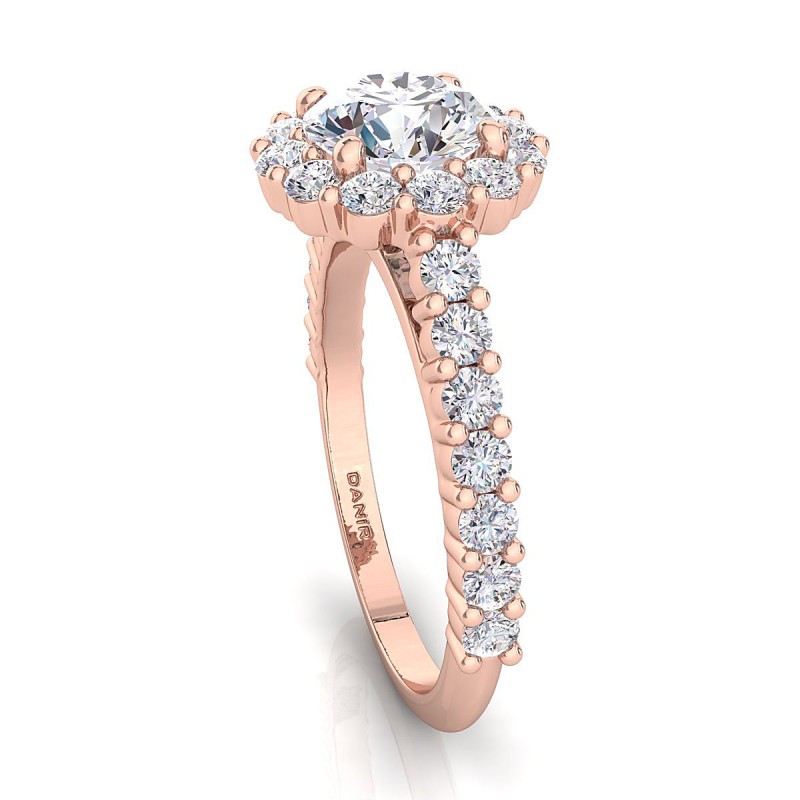 18K ROSE Gold <br> Lola Diamond Engagement Ring Round Rose Gold 