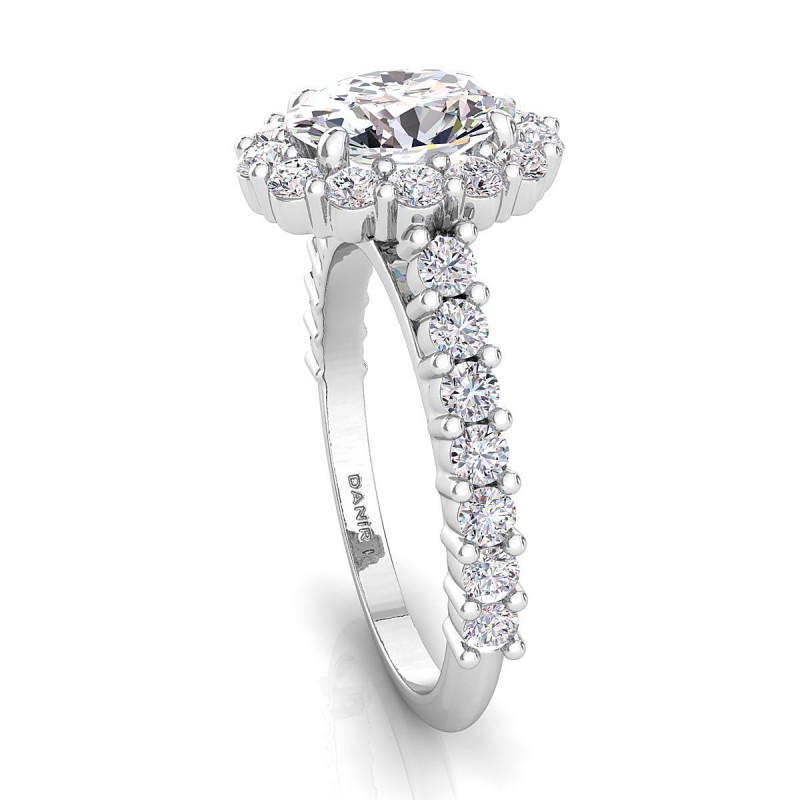 Lola Diamond Engagement Ring Oval White Gold 