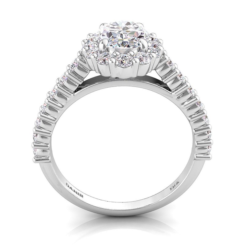 Lola Diamond Engagement Ring Oval White Gold 