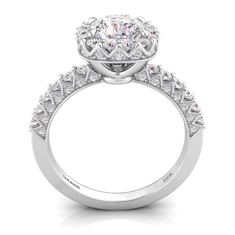 Lucy Diamond Engagement Ring Platinum Cushion