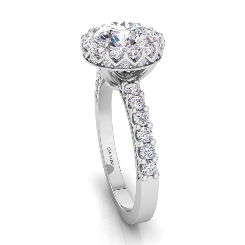 18K White Gold <br> Lucy Diamond Engagement Ring White Gold 