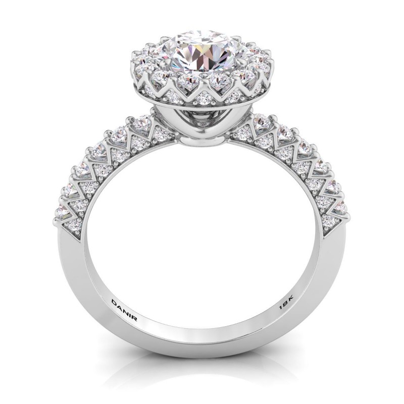 18K White Gold <br> Lucy Diamond Engagement Ring White Gold 