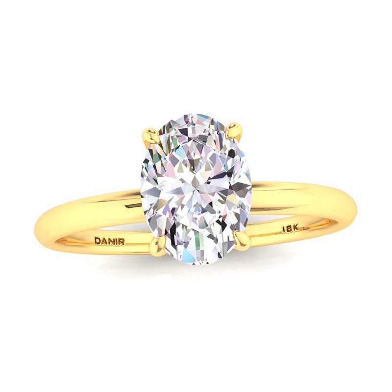 Melodie Engagement Ring Yellow Gold Oval