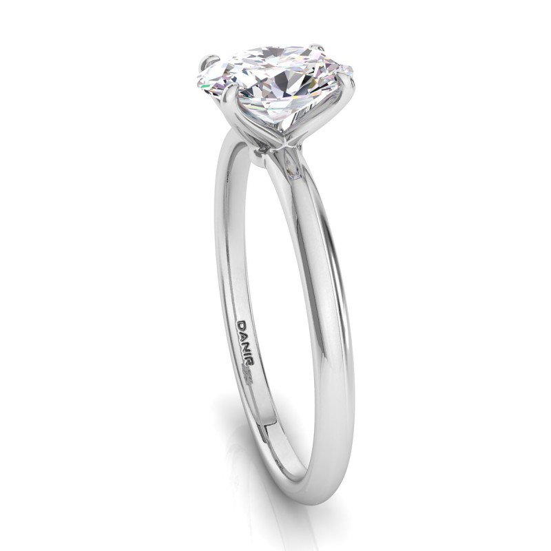 Melodie Engagement Ring White Gold Oval