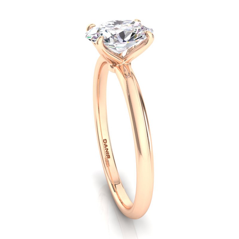 Melodie Engagement Ring Rose Gold Oval