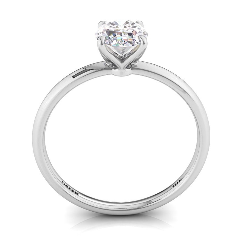 Melodie Engagement Ring White Gold Oval
