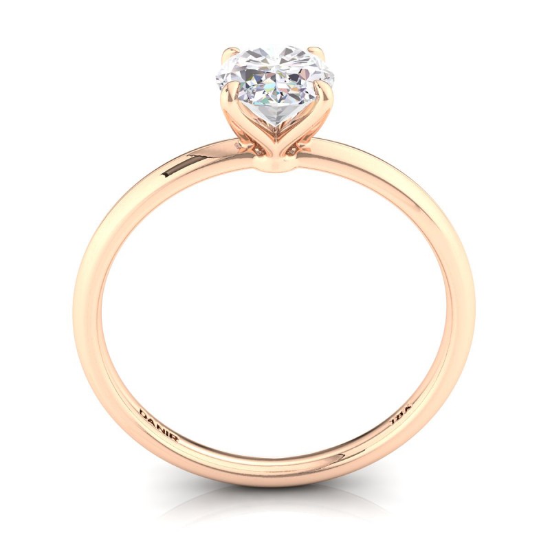 18K ROSE Gold <br> Melodie Engagement Ring Rose Gold Oval